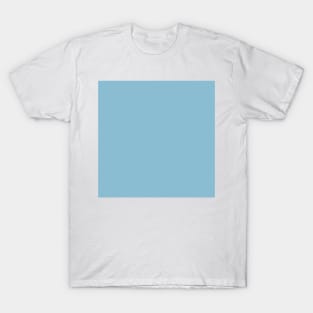 Solid Blue Pool Dusty Blue Monochrome Minimal Design T-Shirt